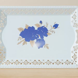 fuente, flor azul, indukamy, fuente decorativa