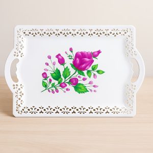 fuente, flor lila, indukamy, fuente mesa