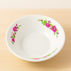 plato con pestaña, flor clavel, indukamy