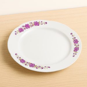 plato tendido, flor camote lila, indukamy