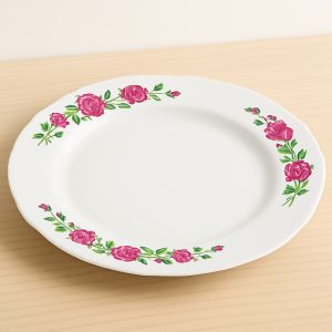 plato tendido, flor clavel, indukamy