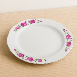 plato tendido, flor clavel, indukamy