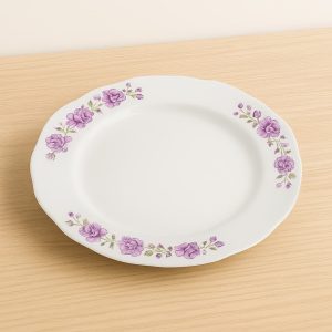 plato tendido, flor camote lila, indukamy