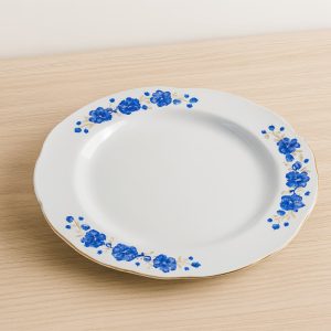 plato tendido, flor camote azul, indukamy