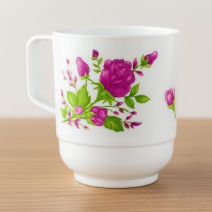jarro apilable flor clavel rosado taza indukamy