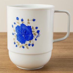 jarro apilable flor camote azul taza indukamy
