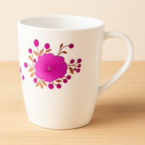 jarro cónico flor camote lila taza indukamy